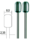 Proxxon Wolfram-Vanadium Cylinderfræser Ø8 mm